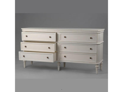 Double chest of drawers with 6 drawers in