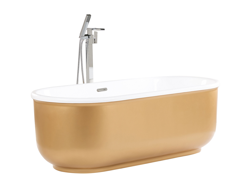 Freestanding bathtub 170 cm x 80 cm Gold