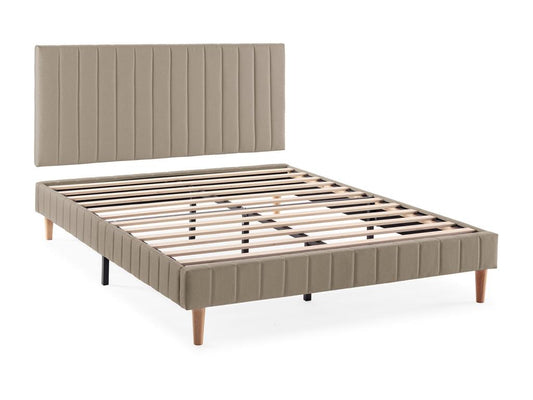 Bed base with headboard 140x200 cm Beige