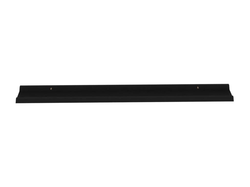 2-piece wall shelves, black, 115x9x3
