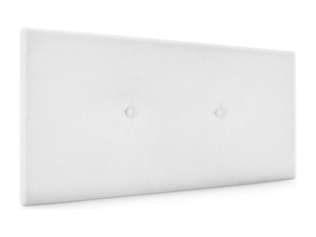Smooth fabric headboard with buttons, 90x50cm, for 80/90cm beds - White