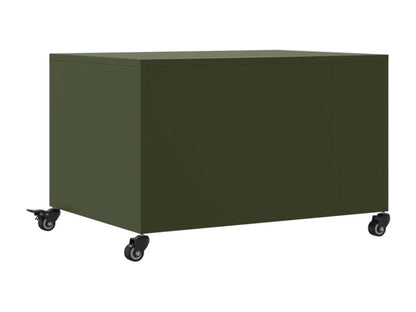 Olive green coffee table, 68x50x43.5 cm, cold-rolled steel