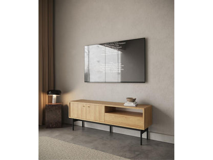 TV stand - 154 cm - hickory wood color -