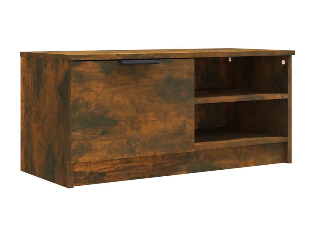 Smoked oak TV stand 80x35x36.5 cm Engineered wood