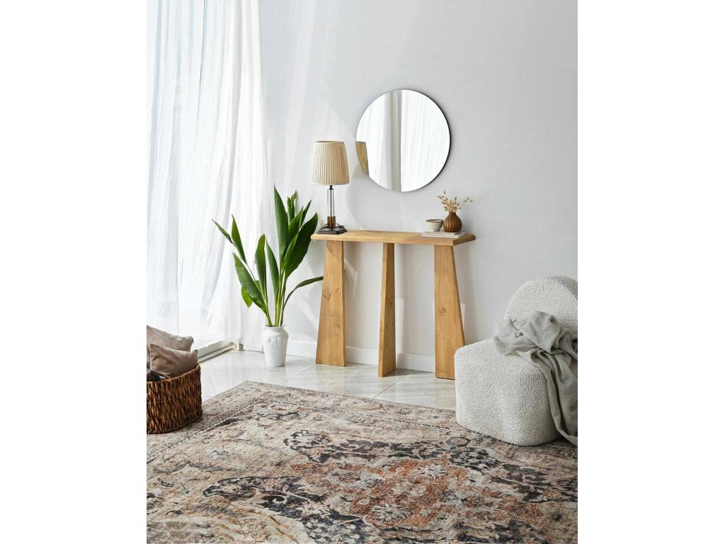 Console Table, Multipurpose Storage Cabinet, Hallway Desk, 100x28 h83 cm, Oak