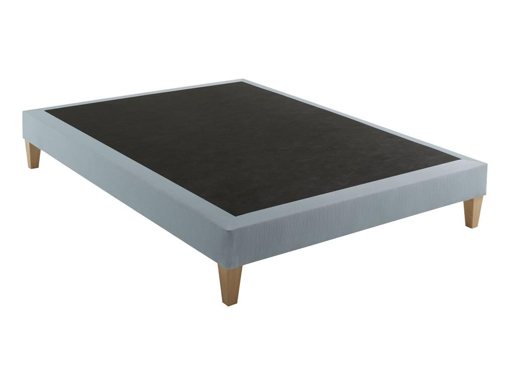 Upholstered bed base in light green - 160x210