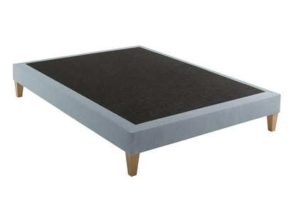 Upholstered bed base in light green - 160x210