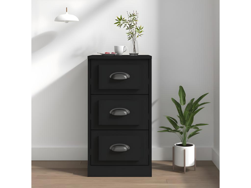 Black sideboard 36x35.5x67.5 cm engineered wood