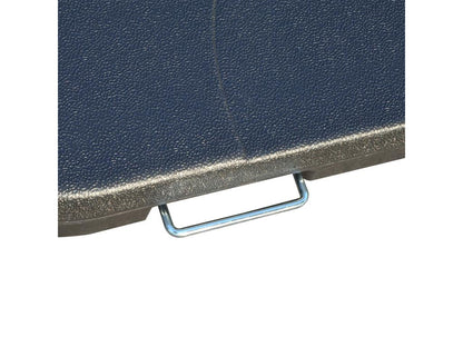 Set of 4 square parasol weights with handle, 50x50x8 cm, high-density polyethylene, black