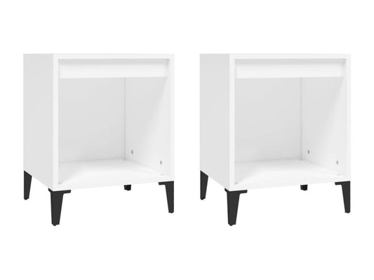 Bedside tables, 2 pcs, White, 40x35x50 cm