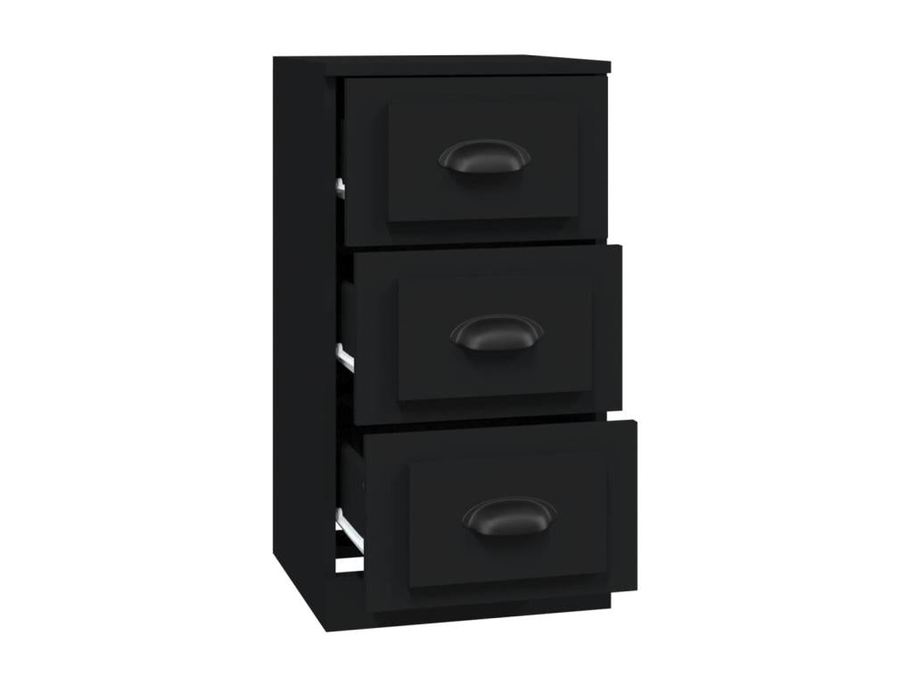 Black sideboard 36x35.5x67.5 cm engineered wood