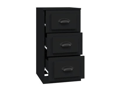 Black sideboard 36x35.5x67.5 cm engineered wood