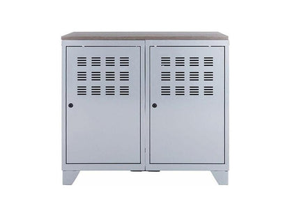 2-Door Aluminum Metal Storage Cabinet