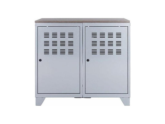 2-Door Aluminum Metal Storage Cabinet