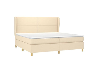 Bed base with mattress, Cream 200x200 Fabric
