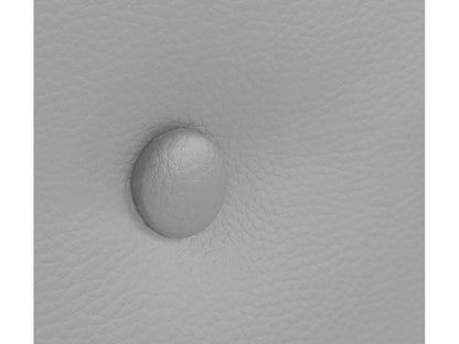 Faux leather headboard with 2 button details, 105x50cm, for 105cm beds - Light grey