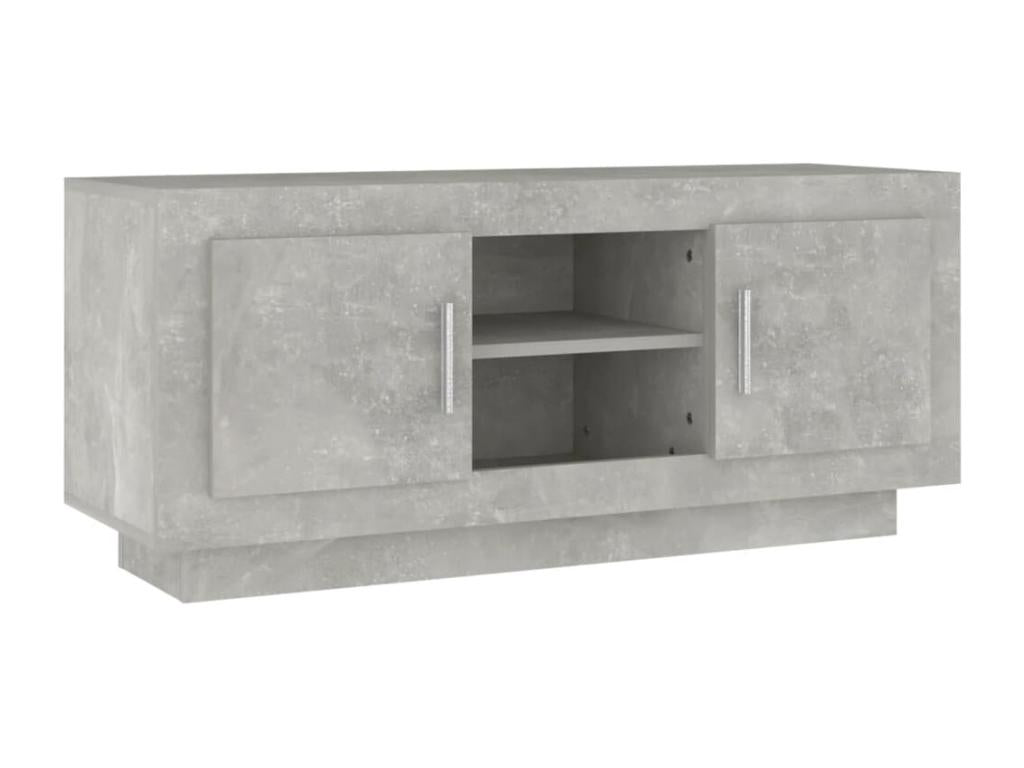 Concrete grey TV stand 102x35x45 cm engineered wood
