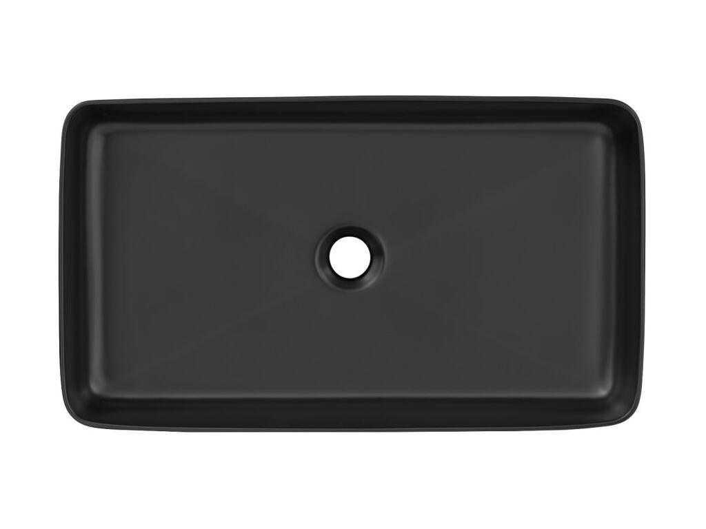 Ceramic washbasin - 61x34x11 cm - Black