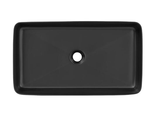 Ceramic washbasin - 61x34x11 cm - Black