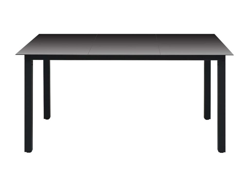 7-piece black garden dining set