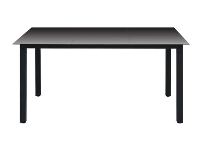 7-piece black garden dining set