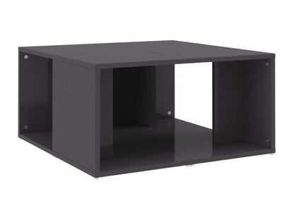 Coffee tables, 4 pcs, glossy grey, 33x33x33 cm, engineered wood