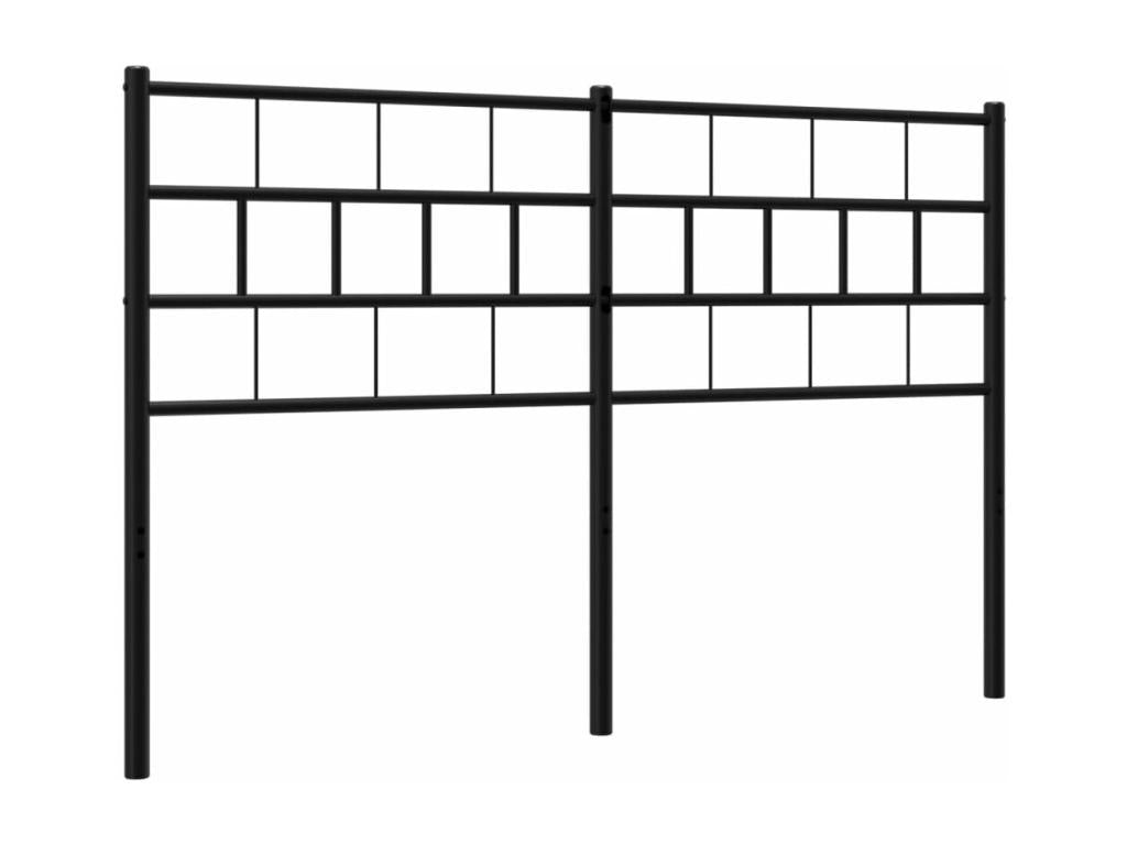 Black metal headboard, 135 cm