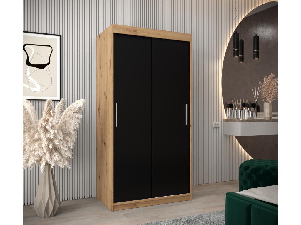 Sliding Door Wardrobe 200/100/62 2 Doors / Black