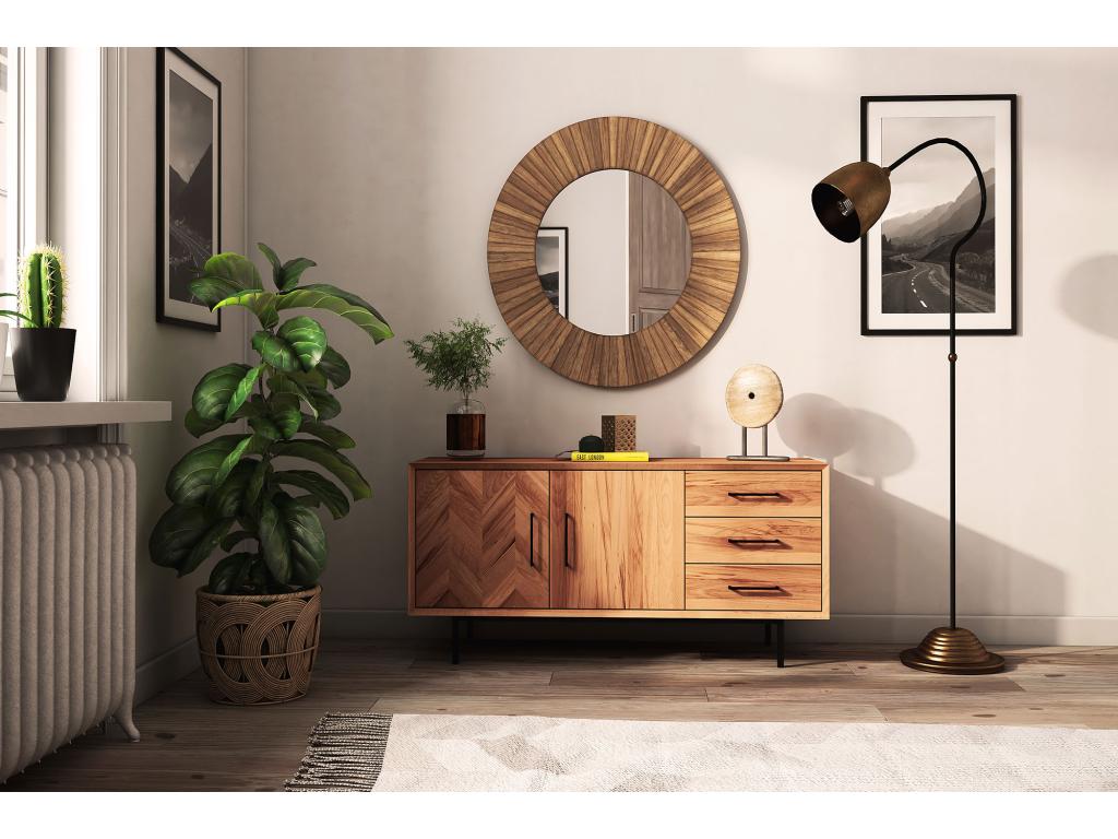 Chest of drawers made of solid beech heartwood with a natural oiled finish