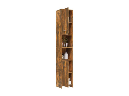 Smoked Oak Bathroom Cabinet 30x30x183.5 cm Engineered Wood