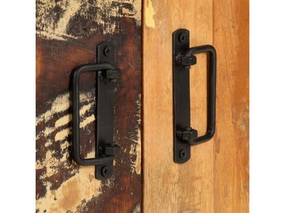 4-tier bookcase, 124x30x180 cm, solid reclaimed wood