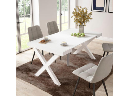 Extendable console table 160cm, seats 8, solid wood legs