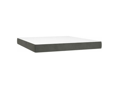 Bed base with mattress and LED, Dark Grey, 180x200