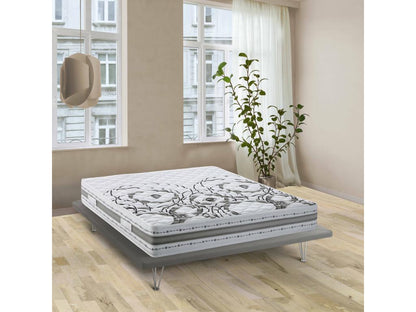Double mattress, memory foam and Waterfoam, Made in Italy, anti-mite and hypoallergenic, 160x190h 22 cm