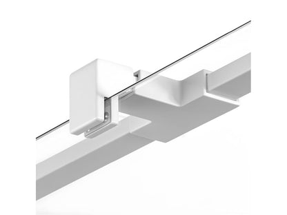 Left-hand pivoting shower enclosure 120x70cm, white, front access