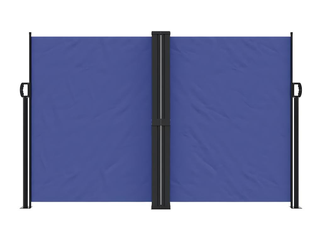 Retractable blue side awning 160x1000 cm