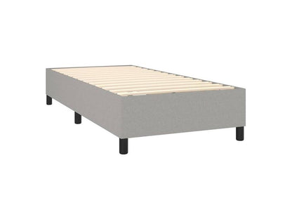 Boisona bed base with mattress and LED, light grey, 90x190