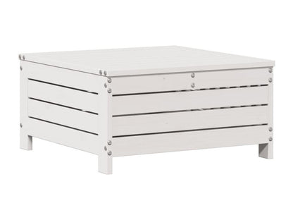 5-piece garden furniture set with white cushions, solid pine wood