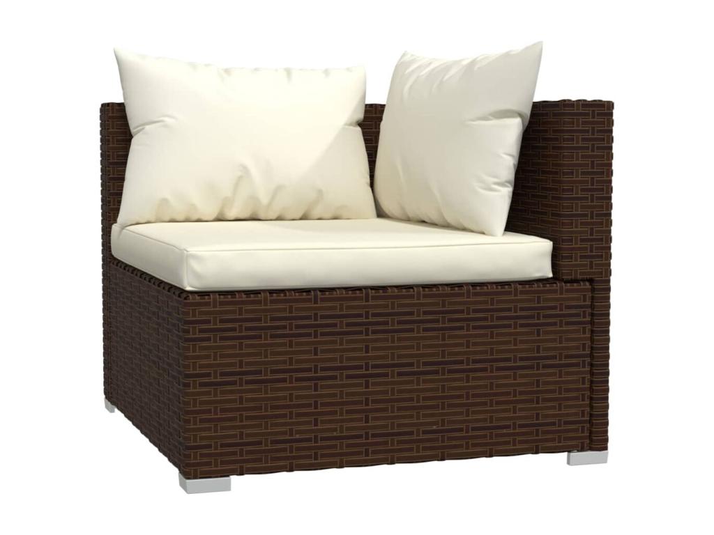 Brown resin garden furniture set, 70x70x60.5 cm, 02 0017707
