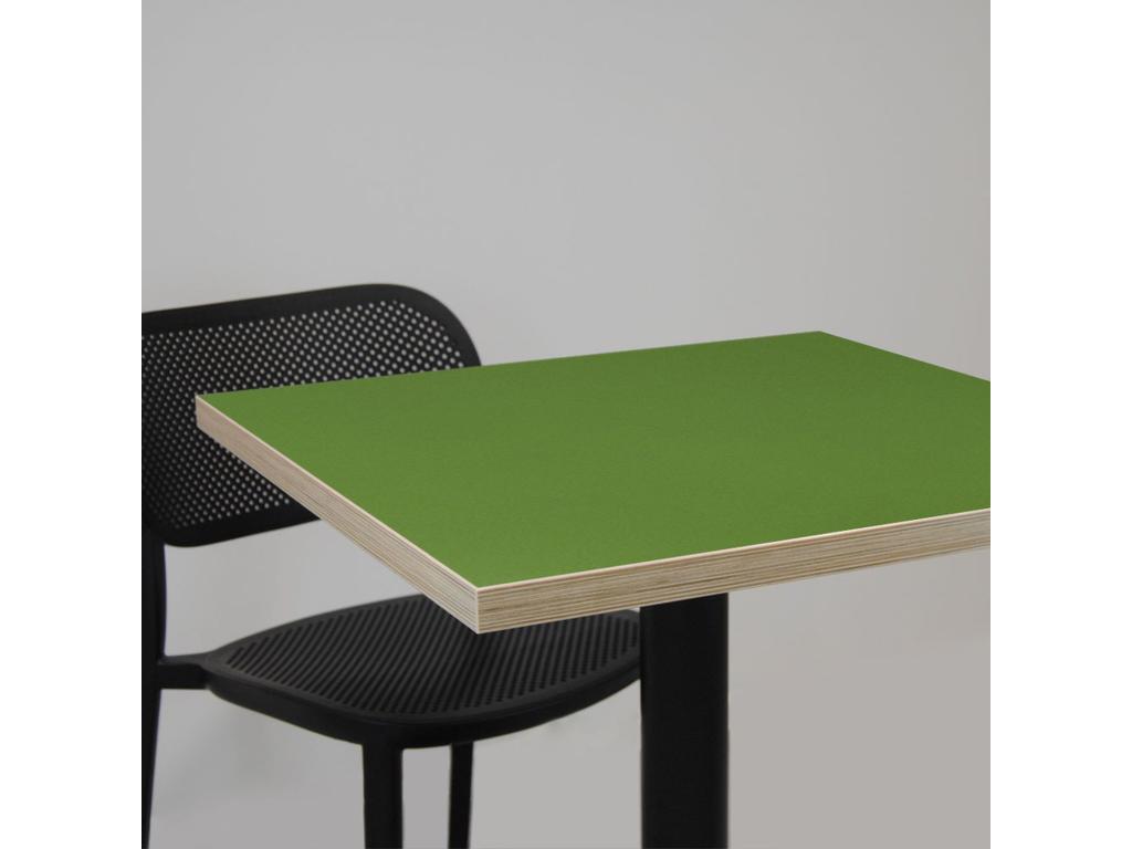 Table 70x70 cm - green model with wooden edges