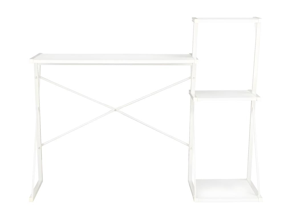 Desk with shelf, white, 116x50x93 cm