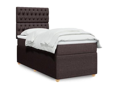 Bed base with mattress, dark brown, 80x200 cm