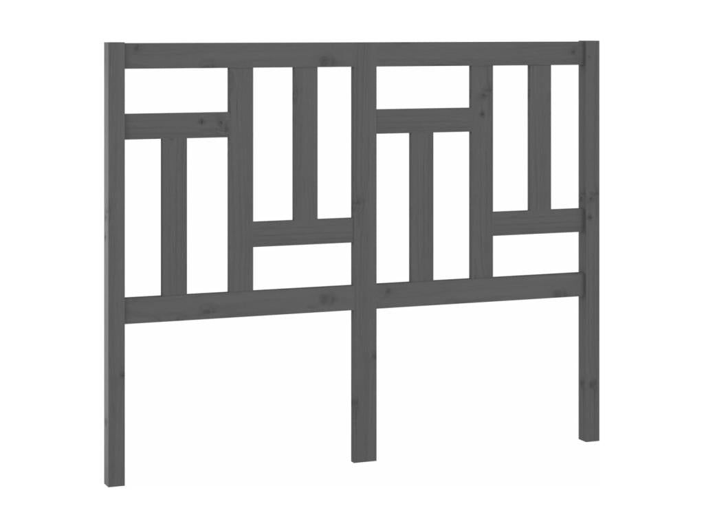 Grey Headboard 145.5x4x100 cm Solid Pine Wood