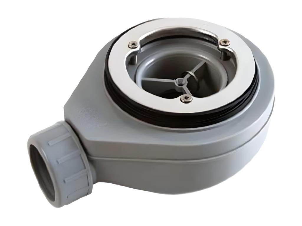 80x200 cm extra-flat Pure shower tray in anthracite slate-effect resin with stainless steel grate BWNM27256