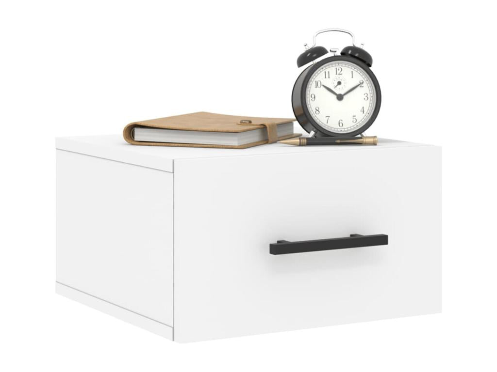 2-piece wall-mounted bedside tables, white, 35x35x20