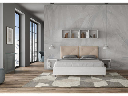 Bed without a mattress base 160x200 with faux leather cushions