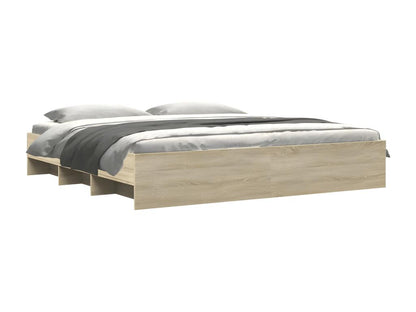 Oak bed frame 180x200 cm engineered wood