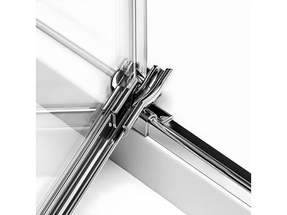 Right-hand pivoting shower enclosure 100x100 Majorca color, front access