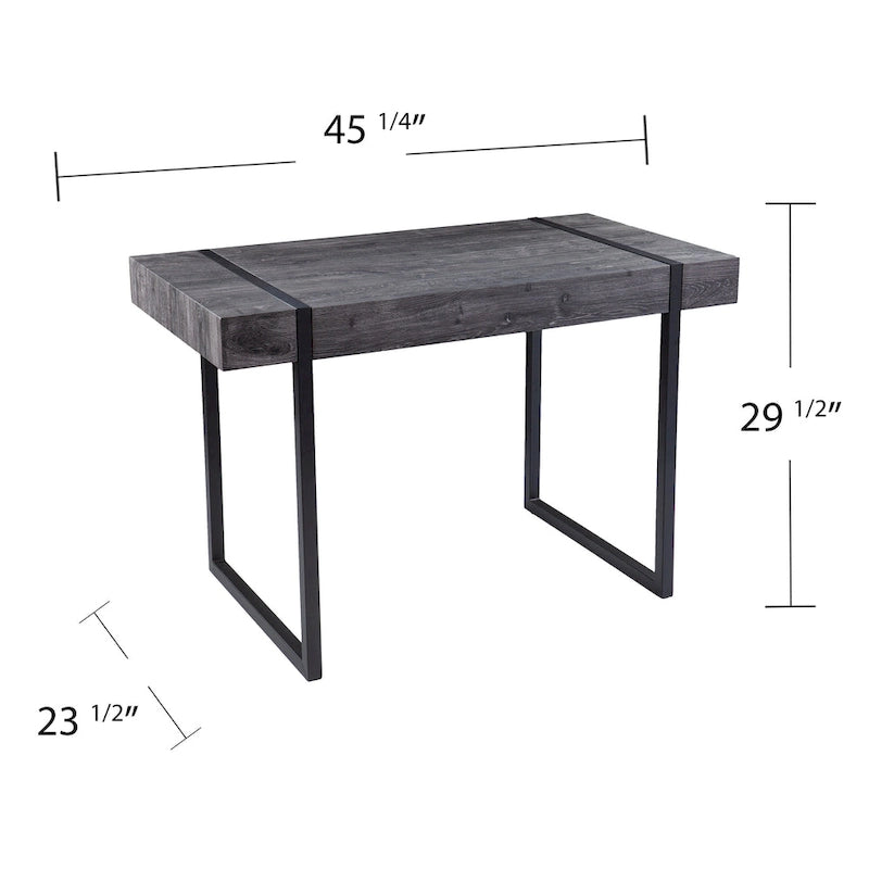 SEI Furniture Hackney Transitional Black Wood Desk