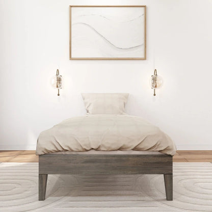 Plank and Beam Twin-Size Platform Bed